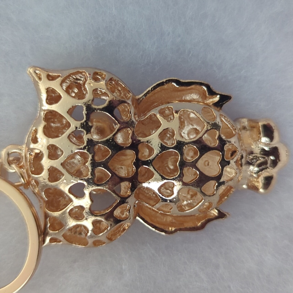 Rhinestone Owl Bag Charm - Picture 4 of 4